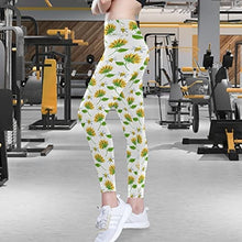 Load image into Gallery viewer, visesunny High Waist Yoga Pants with Pockets Simple Style Sunflower Bee Soft Tummy Control Workout Leggings
