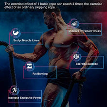Load image into Gallery viewer, Battle Rope Workout Equipment 30FT Exercise Rope Training Rope Heavy Weighted Rope Diameter Workout Battle Rope with Protective Cover Exercise Equipment Core Strength Training
