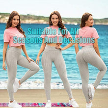 Load image into Gallery viewer, AIMILIA Butt Lifting Anti Cellulite Leggings for Women High Waisted Yoga Pants Workout Tummy Control Sport Tights Gray
