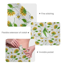 Load image into Gallery viewer, visesunny High Waist Yoga Pants with Pockets Simple Style Sunflower Bee Soft Tummy Control Workout Leggings

