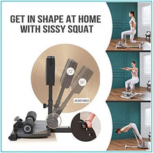 Load image into Gallery viewer, leikefitness Deluxe Multi-Function Deep Sissy Squat Bench Home Gym Workout Station Leg Exercise Machine Black-8300

