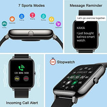 Load image into Gallery viewer, Smart Watch, KALINCO Fitness Tracker with Heart Rate Monitor, Blood Pressure, Blood Oxygen Tracking, 1.4 Inch Touch Screen Smartwatch Fitness Watch for Women Men Compatible with Android iPhone iOS
