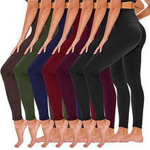 Load image into Gallery viewer, TNNZEET 7 Pack High Waisted Leggings for Women - Buttery Soft Workout Running Yoga Pants
