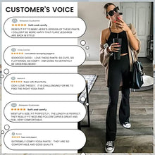 Load image into Gallery viewer, ZOOSIXX Flare Yoga Pants for Women, Bootcut High Waisted Black Crossover Leggings Black
