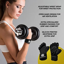Load image into Gallery viewer, Fit Active Sports New Ventilated Weight Lifting Gloves with Built-in Wrist Wraps, Full Palm Protection &amp; Extra Grip. Great for Pull Ups, Cross Training, Fitness &amp; Weightlifting. (Men &amp; Women)
