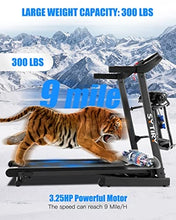 Load image into Gallery viewer, SYTIRY Treadmill with 10" Touchscreen and WiFi Connection, 3D Virtual Sports Scene, 3.25hp Foldable Treadmill, Cardio Exercise Runing Machine for Walking and Running Workout (Carbon Black)
