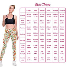 Load image into Gallery viewer, visesunny High Waist Yoga Pants with Pockets Peach Tropic Fruit Leaf Flower Tummy Control Workout Running Yoga Leggings for Women
