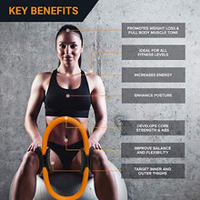 Load image into Gallery viewer, Pilates Ring Circle, Yoga Ring Inner Thigh Exercise Equipment for Women &amp; Men, Pilates Equipment for Home Workouts, Magic Circle Pilates Ring Inner Thigh Toner, Fitness Ring with Wall Poster &amp; Bag
