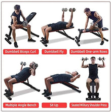 Load image into Gallery viewer, PASYOU Adjustable Weight Bench Full Body Workout Multi-Purpose Foldable Incline Decline Exercise Workout Bench for Home Gym
