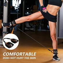 Load image into Gallery viewer, Ankle Bands for Working Out, Ankle Resistance Band with Cuffs, Resistance Bands for Leg Butt Training Exercise Equipment for Kickbacks Hip Gluteus Training Exercises, Ankle Strap with Exercise Bands
