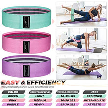 Load image into Gallery viewer, Renoj Resistance Bands , Booty Bands for Women, 3 Levels Exercise Workout Bands for Legs and Butt

