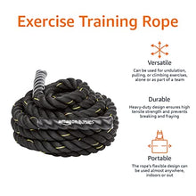 Load image into Gallery viewer, Heavy Exercise Training Workout Battle Rope, 28.7 Foot x 1.5 Inch, Black

