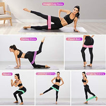Load image into Gallery viewer, ihuan Resistance Bands for Legs and Butt, 3 Levels Exercise Band, Anti-Slip &amp; Roll Elastic Workout Booty Bands for Women Squat Glute Hip Training
