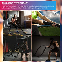 Load image into Gallery viewer, Battle Rope Workout Equipment 30FT Exercise Rope Training Rope Heavy Weighted Rope Diameter Workout Battle Rope with Protective Cover Exercise Equipment Core Strength Training
