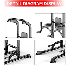 Load image into Gallery viewer, Power Tower Adjustable Height Pull Up &amp; Dip Station Multi-Function Home Strength Training Fitness Workout Station for Home Gym

