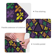 Load image into Gallery viewer, visesunny High Waist Yoga Pants with Pockets Mardi Gras with French Lily Tummy Control Workout Running Yoga Leggings for Women
