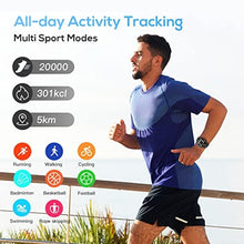 Load image into Gallery viewer, Smart Watch for Men Fitness Tracker: IP68 Waterproof Smartwatch for Android iOS Phone Sport Running Digital Watches with Heart Rate Blood Pressure Sleep Monitor Step Counter 46.5mm Round Touch Screen
