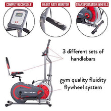Load image into Gallery viewer, BODY POWER 2nd Generation, 3-in-1 Home Gym, Upright Compact Exercise Bike, Elliptical Machine &amp; Recumbent Bike, Trio Trainer with Heartrate Monitor, Safety Brake Pad. BRT5088
