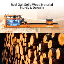 Load image into Gallery viewer, RUNOW Water Rowing Machine with LCD Monitor Water Rower Wooden Adjustable Resistance Oak Wood Rowing Machine for Home Use
