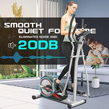 Load image into Gallery viewer, ANCHEER Elliptical Machine, Cross Trainer with Pulse Rate Grips and LCD Monitor, 8 Resistance Levels Smooth Quiet Driven for Home Gym Office Workout 350LBS Weight Limit
