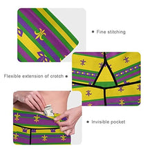 Load image into Gallery viewer, visesunny High Waist Yoga Pants with Pockets Mardi Gras Striped Tummy Control Workout Running Yoga Leggings for Women
