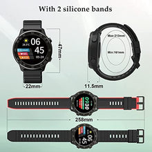 Load image into Gallery viewer, IOWODO X5 Fitness Tracker for Men Health and Fitness Smartwatch with Heart Rate &amp; Sleep Monitor Waterproof Activity Tracker Smart Watch Tracking Steps, Calories, Distance for Android &amp; iOS (2 Bands)
