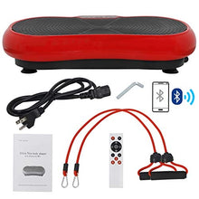 Load image into Gallery viewer, SUPER DEAL Pro Vibration Plate Exercise Machine - Whole Body Workout Vibration Fitness Platform Fit Massage Workout Trainer w/Loop Bands + Bluetooth + Remote, 99 Levels (Red)
