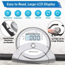 Load image into Gallery viewer, Exerpeutic Folding Exercise Bike, 8 Levels of Resistance Stationary Bike, Bluetooth tracking &amp; Tablet Holder options available
