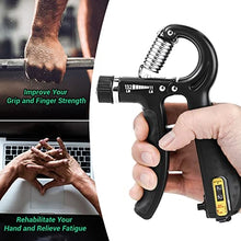 Load image into Gallery viewer, EPKAOZEY Grip Strength Trainer, 2 Pack Hand Grip Strengthener with Adjustable Resistance 11-132Lbs, Forearm strengthener, Non-Slip Hand Gripper for Muscle Building Hand Exercises for Athletes
