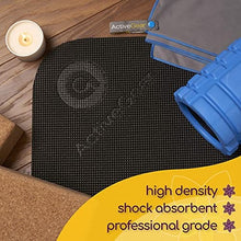 Load image into Gallery viewer, Large Yoga Mat 7'x5'x8mm Extra Thick, Durable, Eco-Friendly, Non-Slip &amp; Odorless Barefoot Exercise and Premium Fitness Home Gym Flooring Mat by ActiveGear - Black
