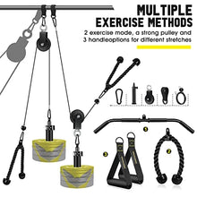 Load image into Gallery viewer, VAVOSPORT Fitness LAT and Lift Pulley System Gym - Upgraded LAT Pull Down Cable Machine Attachments, Loading Pin, Handle and Tricep Rope, for Biceps Curl, Forearm, Triceps Exercise Gym Equipment
