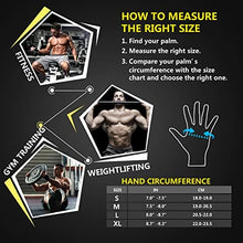 Load image into Gallery viewer, ihuan Ventilated Weight Lifting Gym Workout Gloves Full Finger with Wrist Wrap Support for Men &amp; Women, Full Palm Protection, for Weightlifting, Training, Fitness, Hanging, Pull ups
