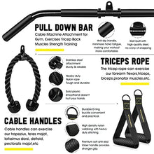 Load image into Gallery viewer, VAVOSPORT Fitness LAT and Lift Pulley System Gym - Upgraded LAT Pull Down Cable Machine Attachments, Loading Pin, Handle and Tricep Rope, for Biceps Curl, Forearm, Triceps Exercise Gym Equipment
