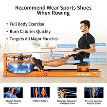 Load image into Gallery viewer, RUNOW Water Rowing Machine with LCD Monitor Water Rower Wooden Adjustable Resistance Oak Wood Rowing Machine for Home Use
