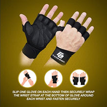 Load image into Gallery viewer, Fit Active Sports New Ventilated Weight Lifting Gloves with Built-in Wrist Wraps, Full Palm Protection &amp; Extra Grip. Great for Pull Ups, Cross Training, Fitness &amp; Weightlifting. (Men &amp; Women)
