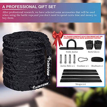Load image into Gallery viewer, Battle Rope Workout Equipment 30FT Exercise Rope Training Rope Heavy Weighted Rope Diameter Workout Battle Rope with Protective Cover Exercise Equipment Core Strength Training
