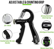Load image into Gallery viewer, Hand Grip Strengthener Workout Kit (10Pcs )Hands Grip Strength Trainer, Forearm Gripper, Finger Exerciser Stretcher Wrist Ball, Stress Relief Ball for Men and Women, Injury Recovery
