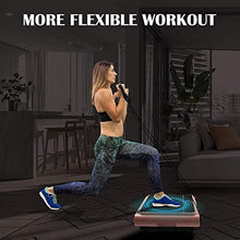 Load image into Gallery viewer, Natini Vibration Plate Exercise Machine Whole Body Vibration Platform Machine with Loop Resistance Bands for Home Fitness Training Equipment &amp; Weight Loss (Pink)
