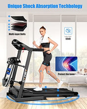 Load image into Gallery viewer, SYTIRY Treadmill with 10" Touchscreen and WiFi Connection, 3D Virtual Sports Scene, 3.25hp Foldable Treadmill, Cardio Exercise Runing Machine for Walking and Running Workout (Carbon Black)
