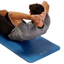 Load image into Gallery viewer, Gaiam Essentials Thick Yoga Mat Fitness &amp; Exercise Mat With Easy-Cinch Carrier Strap, Teal, 72"L X 24"W X 2/5 Inch Thick
