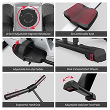 Load image into Gallery viewer, JOROTO Magnetic Rower Rowing Machine with LCD Display 300LB Weight Capacity Row Machine Exercise Rower for Home Gym (MR35)
