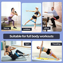 Load image into Gallery viewer, Resistance Bands, 4PCS Exercise Bands for Legs Glutes Arms, 4 Levels Skin-Friendly Resistance Fitness Exercise Loop Bands for Gym Home Yoga Pilates with Carry Bag and Instruction Guide
