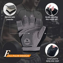 Load image into Gallery viewer, ATERCEL Weight Lifting Gloves Full Palm Protection, Workout Gloves for Gym, Cycling, Exercise, Breathable, Super Lightweight for Men and Women(Aqua, S)
