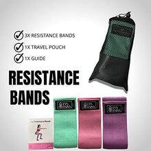 Load image into Gallery viewer, Jan&amp;Niss Resistance Workout Equipment Band for Women - 3 Level Booty Exercise Set for Butt - Glute - Thighs - Legs – Pilates
