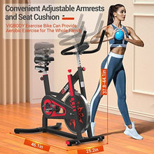 Load image into Gallery viewer, VIGBODY Exercise Bike Indoor Cycling Bicycle Stationary Bikes Cardio Workout Machine Upright Bike Belt Drive Home Gym
