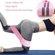 Load image into Gallery viewer, Tong Hao Adjustable Resistance Band for Legs and Hip Non-Slip Fabric Exercise Bands for Fitness Squat Workout-Triple Resistance Choice Pink

