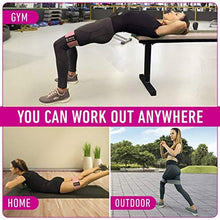 Load image into Gallery viewer, Vergali Fabric Booty Bands for Women Butt and Legs. Set of 4 Non Slip Cloth Resistance Working Out Band for Glute, Thigh, Squat with Workout Resistant Fitness Training Guide to Exercise at Home or Gym
