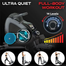 Load image into Gallery viewer, Fitness Reality Magnetic Rowing Machine with Bluetooth Workout Tracking Built-In, Additional Full Body Extended Exercises, App Compatible, Tablet Holder, Rowing Machines for Home Use
