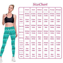Load image into Gallery viewer, visesunny High Waist Yoga Pants with Pockets Pretty Blue Mermaid Scale Buttery Soft Tummy Control Running Workout Pants 4 Way Stretch Pocket Leggings
