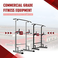 Load image into Gallery viewer, MBH FITNESS MAKE BODY HEALTHY Fitness Power Tower Dip Station Pull Up Bar, Adjustable Multi-Function Strength Training Workout Equipment for Home Gym (Gray)
